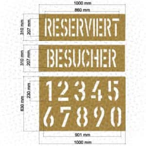 Schablonensatz 2 (8 teiliges Set)