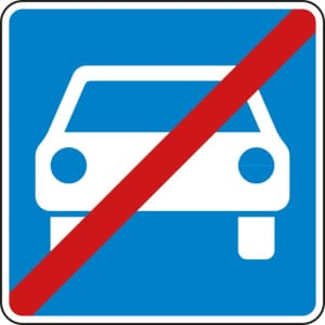 VZ 331.2 VZ 331.2 StVO-Verkehrsschild Ende der Kraftfahrtstraße