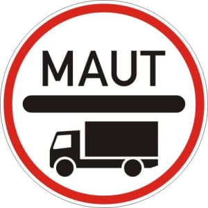 VZ 390 Autobahn-Verkehrsschild: Mautpflicht VZ 390