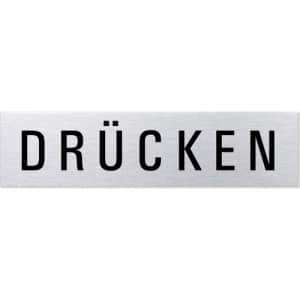 Textschild - Drücken (eckig)