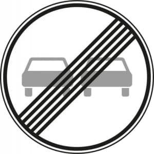 VZ 280 VZ 280 - Verkehrsschild Überholverbot Ende