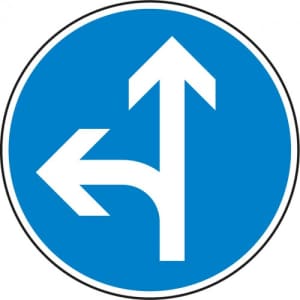 VZ 214-10 VZ 214-10 - StVO-Schild Fahrtrichtung geradeaus o. links