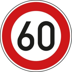 VZ 274-56 VZ 274-56 - Verkehrsschild 60 km/h Höchstgeschwindigkeit