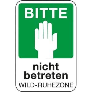 Bitte nicht betreten - Wild-Ruhezone