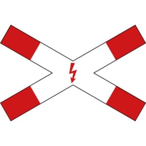VZ 201-53 Verkehrszeichen 201-53 - Andreaskreuz liegend