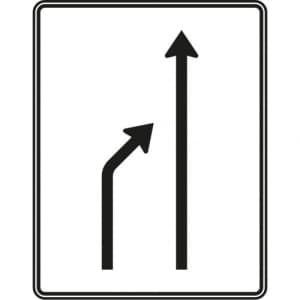 VZ 531-20 Einengungstafel Schild mit Verkehrszeichen 531-20