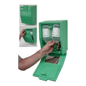 Augenspülstation mit 2 Flaschen in Wandbox