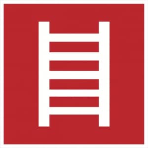 Notausstieg / Leiter doppelseitig bedruckt