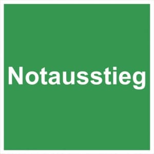 Notausstieg / Leiter doppelseitig bedruckt