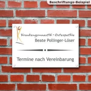 Werbeschild Aluverbund nach Wunsch