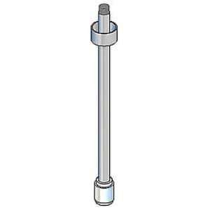 Variable Notdusche ohne Betätigung (Deckenmontage Unterputz)