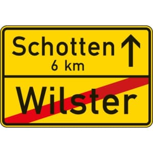 VZ 311 VZ 311 - Ortsausgangsschild - Ortstafel Rückseite