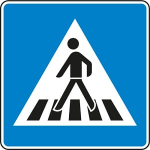 VZ 350-10 VZ 350-10 Verkehrsschild Fußgängerüberweg rechts