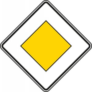 VZ 306 VZ 306 Vorfahrtstraße Schild
