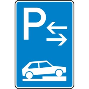 VZ 315-78 Verkehrszeichen 315-78 Parken auf Gehwegen Schild (Mitte)