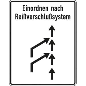 Reißverschlussverfahren Schild Reißverschlussverfahren Schild gemäß StVO