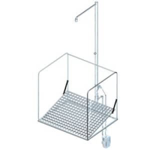 Frostsichere Notdusche mit umliegendem Schutzkorb - Unterflurauslösung