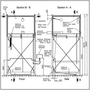 Tank Notdusche - 2000 Liter