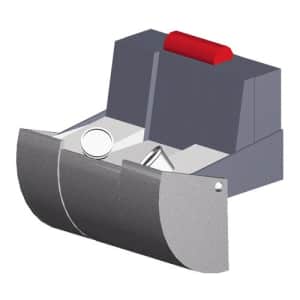 Augen- und Gesichtsdusche mit Becken und Abdeckung