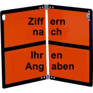 Warntafel mit Kennzeichnung nach Ihren Angaben - klappbar
