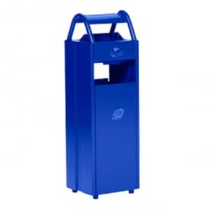 Abfalleimer inkl. Ascher mit Schutzdach - Inhalt 5 + 35 Liter