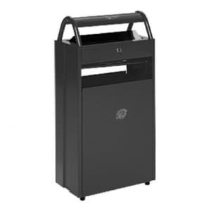 Abfalleimer inkl. Ascher mit Schutzdach - Inhalt 8 + 60 Liter