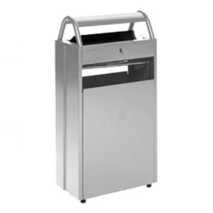Abfalleimer inkl. Ascher mit Schutzdach - Inhalt 8 + 60 Liter
