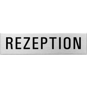 Textschild - Rezeption (eckig)