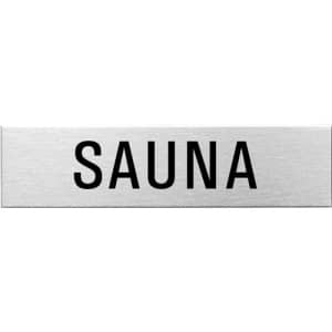 Textschild - Sauna (eckig)