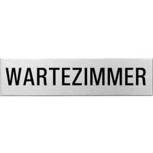 Textschild - Wartezimmer (eckig)