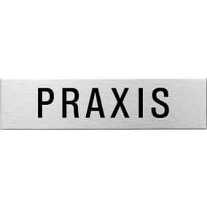 Textschild - Praxis (eckig)