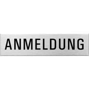 Textschild - Anmeldung (eckig)