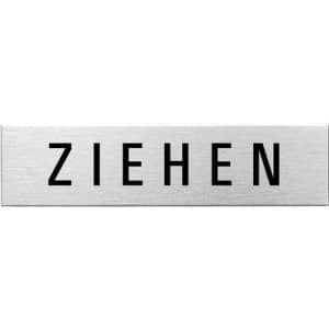 Textschild - Ziehen (eckig)