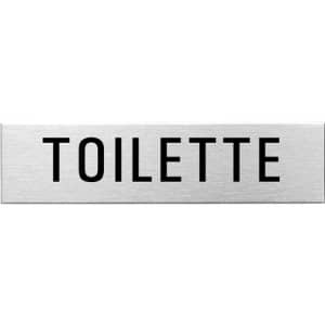 Textschild - Toilette (eckig)
