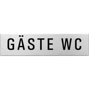 Textschild - Gäste WC (eckig)