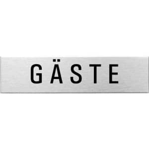 Textschild - Gäste (eckig)