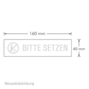 Textschild + Symbol - Bitte setzen (eckig)