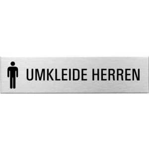 Textschild+Symbol - Umkleide Herren