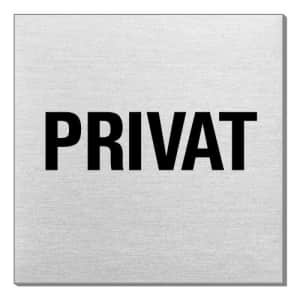 Textschild - Privat (quadratisch)