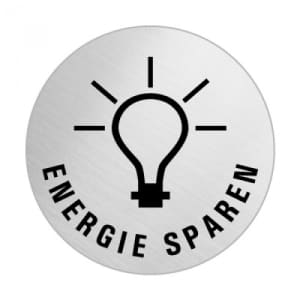 Textschild+Symbol - Energie sparen (Motiv 1)