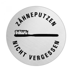Textschild+Symbol - Zähneputzen nicht vergessen