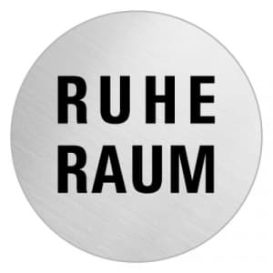 Textschild - Ruheraum (rund)