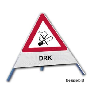 Faltsignal - Rauchverbot mit Text: DRK