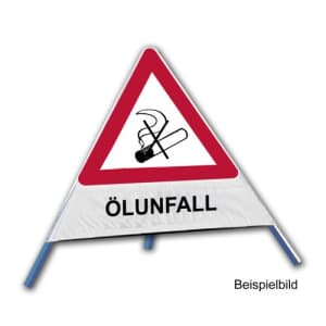 Faltsignal - Rauchverbot mit Text: ÖLUNFALL