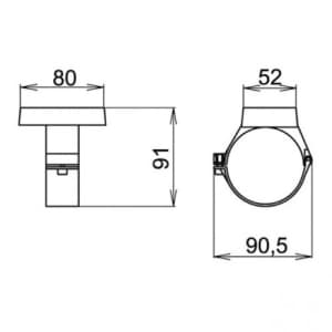 Edelstahl-Rohrschellen für X-LUX CLASSIC