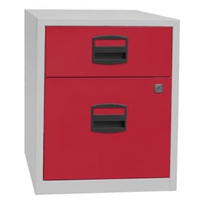 Beistellschrank PFA mit Rollen, 1 Universalschublade, 1 HR-Schublade