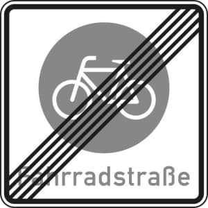 VZ 244.2 Verkehrsschild Fahrradstraße Ende VZ 244.2