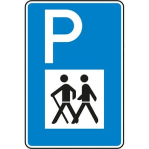 VZ 317 Verkehrszeichen 317 - Verkehrsschild Wandererparkplatz