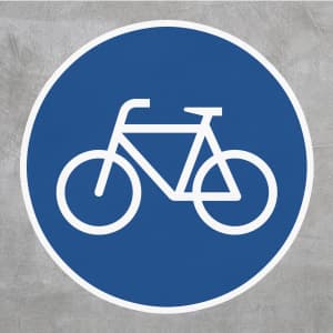 Thermoplastische Fahrbahnmarkierung PROline thermo - Radweg / VZ 237