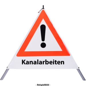 Faltsignal Kanalarbeiten - Achtung Gefahrenstelle